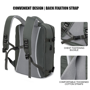Grande capacità multifunzionale zaino da viaggio USB porta di ricarica Dacron leggero Sport zaino con cerniera scarpa - Product Image 6
