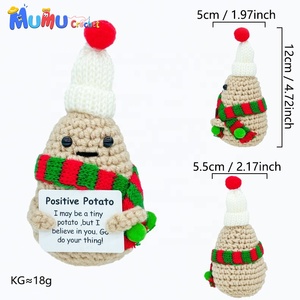 Patates positives au crochet personnalisées <span class=keywords><strong>en</strong></span> gros - Cadeau d'entreprise de soutien émotionnel avec carte à logo personnalisé - Product Image 2