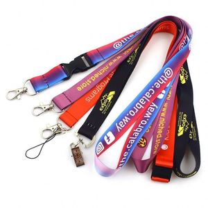 Lanière personnalisée en polyester avec logo imprimé en sérigraphie, sangle de cou vierge pour sublimation, porte-badge d'identification avec crochet, accessoire - Product Image 2