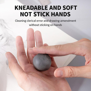 Foska Nettoyage facile Grande taille Couleur grise Matériau en caoutchouc de qualité supérieure Correction des gommes pétries pour artistes Dessin Fournitures d'art - Product Image 3