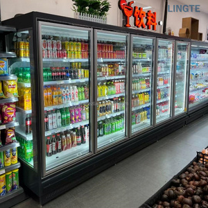 Refrigeradores Exhibidores con Puertas de Vidrio para Centros Comerciales, Refrigeradores de Bebidas de Marca SL-FC3000, Diseño Multipuertas Eficiente - Product Image 1