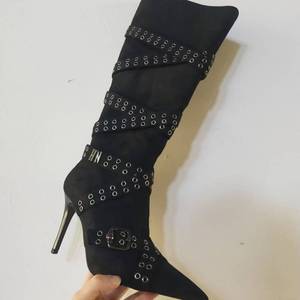 Botas Mujer Women Winter and Fall Shoes <b>Knee</b> <b>High</b> Heel Ladies Boots for Women Shoes - Product Image 3