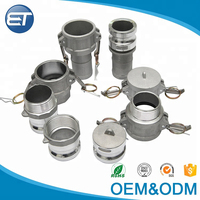Acoplamiento Rápido Camlock de Acero Inoxidable Duradero, Estándar ISO 1/2''-6'', Presión de 6.4MPA, Roscas NPT/BSP para Uso con Mangueras de Agua