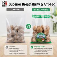 Kantong Plastik Segel Panas Berlubang Mikro Cetak Khusus untuk Kemasan Sayuran dan Buah Segar dengan Fitur Anti-Kabut dan Bernapas