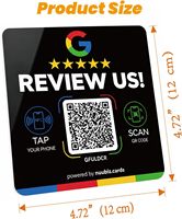 Personalisierter OEM-Logo NFC Google-Bewertungsständer aus Acryl mit QR-Code für Unternehmen – Großbestellung