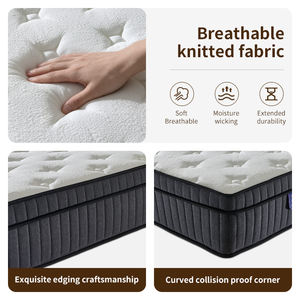 Colchón de Fibra Sintética Ecológico de Tamaño Individual, 30 cm de Grosor, Diseño Moderno, Tejido de Punto de Alta Calidad, Suave y Cómodo - Product Image 2