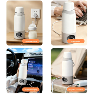Hervidor Eléctrico de Acero Inoxidable Recargable con Bluetooth y Aislamiento Térmico, Pantalla Digital de Temperatura de 100°C, <span class=keywords><strong>Taza</strong></span> Portátil para Exteriores - Product Image 3