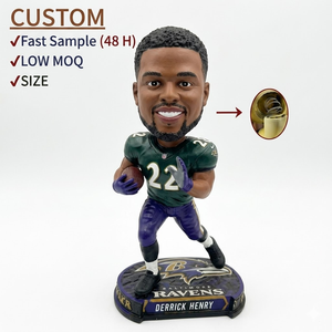 Figurine de joueur de football en résine personnalisée à partir de <span class=keywords><strong>photo</strong></span>, statue d'athlète sportif personnalisée, souvenir d'entraîneur d'équipe en gros - Product Image 5