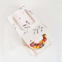 Boîte d'emballage en papier recyclé pour gâteaux, avec poignée, design personnalisé imprimé sur mesure, boîte pour gâteau d'anniversaire