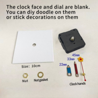 Set lengkap jam dinding buatan tangan DIY dengan jam buatan sendiri dial papan kosong lukisan & pergerakan-dapat disesuaikan