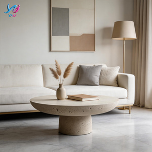 <span class=keywords><strong>Tavolino</strong></span> da Caffè Rotondo in GRC Moderno e Minimalista, Design Angolare per Hotel, Appartamenti, Giardini e Patii - Product Image 3