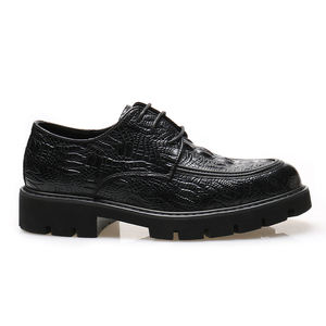 Chaussures habillées haut de gamme personnalisables imperméables pour hommes, style alligator, à boucles, à enfiler, à brides moine, solides, pour affaires - Grande Vente - Product Image 5