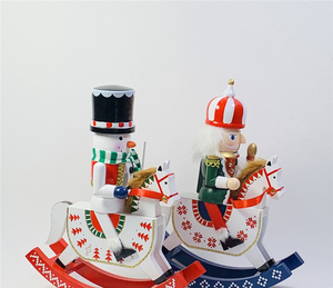 Decoraciones Navideñas, Cascanueces de Madera con Caballero Montando a <span class=keywords><strong>Caballo</strong></span>, Juguetes, Regalos de Navidad, Adornos, Soldado de Madera, Cascanueces <span class=keywords><strong>Navideño</strong></span> - Product Image 2
