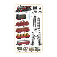 Ensemble de locomotives de train électrique à vapeur pour enfants Jouets d'éclairage et de musique pour enfants