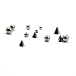 20 pièces/lot Accessoires de vis en acier inoxydable pour bijoux corporels : boules, cônes, pour <span class=keywords><strong>piercings</strong></span> de lèvres, de mamelons, de langue, de sourcils et de remplacement - Product Image 3