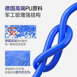 Tuyau pneumatique Takumi Pu 6X8X10X12X14X16, résistant à haute pression, bleu transparent, flexible, pour usage industriel - Product Image 1