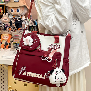 Nuova borsa a tracolla <span class=keywords><strong>femminile</strong></span> di grandi dimensioni per studenti delle scuole medie inferiori classi supplementari per ragazze a spalla singola scuola primaria - Product Image 4