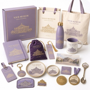 Ensemble de souvenirs personnalisés pour sites touristiques, collection de voyage culturelle, avec sac fourre-tout, gobelet, marque-page et pièces commémoratives - Product Image 1