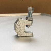 Pince de fixation robuste UTT BC2 en acier au carbone et fonte ductile galvanisée noire, homologuée FM UL pour les conduites anti-incendie et le soutien structurel