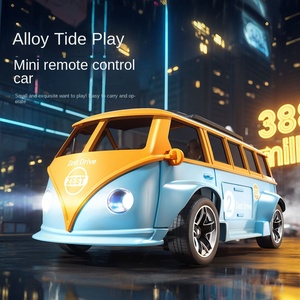 Modelo Diecast 2,4 Ghz Rc Mini coche <span class=keywords><strong>Control</strong></span> <span class=keywords><strong>remoto</strong></span> Rc Mini Van Bus T1 eléctrico Vintage escritorio Drift Robot coche camión - Product Image 2
