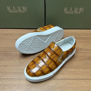Zapatos de Piel de Cocodrilo Genuina Personalizados y Cómodos para Hombre, Zapatos Elegantes de Cocodrilo, Zapatos Casuales para Hombre - Product Image 3