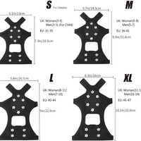 Crampons antidérapants en acier à 10 dents pour chaussures, idéaux pour l'alpinisme, les voyages, la pêche et la neige - TPE - Hiver et extérieur