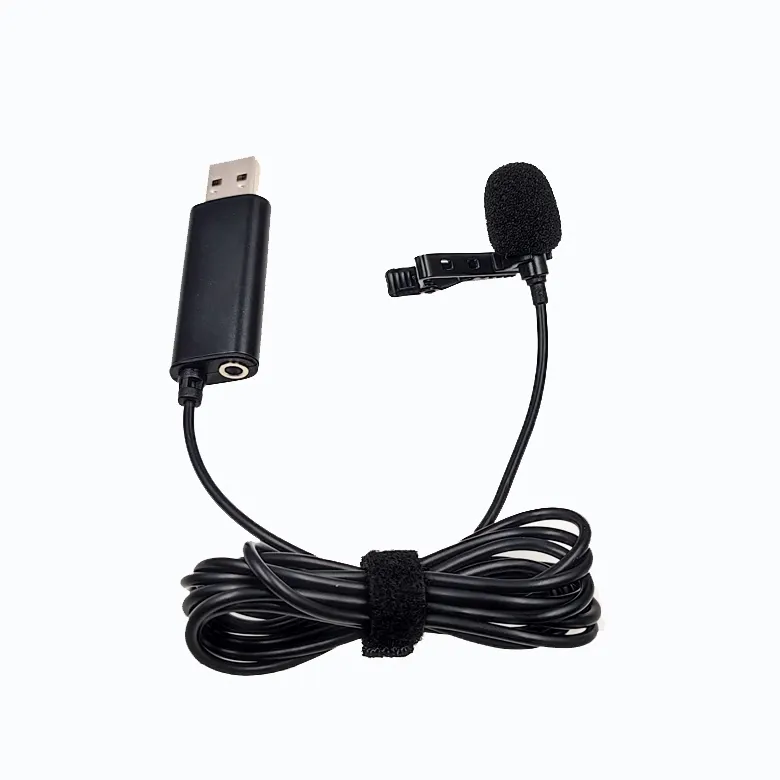 Wholesale custom usb condenser wired microphone with sound card Suitable for computer headset microphone