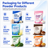 Sachets d'emballage personnalisés pour poudre de shake substitut de repas haute barrière, sachets d'échantillons de supplément de protéines de lactosérum isolé imprimés sur mesure