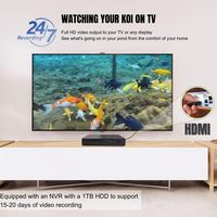 Système de caméra de sécurité sous-marine H.265 5MP POE avec disque dur de 1 To préinstallé, vision nocturne HD, accès à distance facile