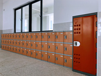 TOPPLA Casiers à montage au sol économiques pour étudiants, avec serrure électronique/combinaison, résistants aux intempéries et durables, pour hôtels, bureaux, rangement et bagages