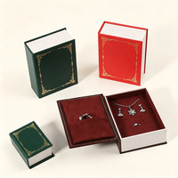 Scatola Portagioie H Mini Vintage Stile Libro, Ispirata a Instagram e Xiaohongshu, con Coperchio Magnetico a Ribalta per Bracciali e Collane