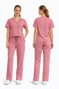 Stylish Short Sleeve Medical Scrubs <b>Set</b> Unisex Custom Logo Comfortable Scrubs Pants for <b>Doctors</b> Nurses Salon & Dental Clinic - Product Image 2