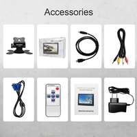 Écran LCD TFT à matrice active de 7 pouces, prend en charge PAL NTSC, grand angle de vue, HDMI VGA, double AV, mini moniteur avec haut-parleur et télécommande
