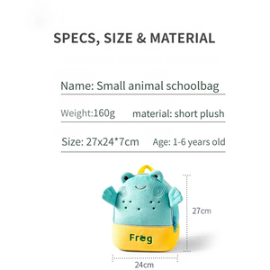 Sac à dos enfant ultra-léger en forme d'animal 3D mignon et personnalisé, en peluche courte et douce, pour garçon et fille, idéal pour la maternelle - Product Image 3