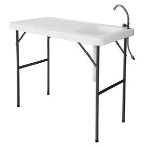 Table pliante portable DB pour extérieur avec évier et robinet, structure en plastique et métal, design minimaliste pour usage en cour - Product Image 6