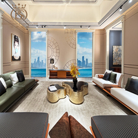 Ensemble de canapés de luxe BS Foshan 3 places, table basse, armoires, meubles de salon modernes haut de gamme italiens pour villa