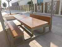 Barre de banc en teck composite WPC