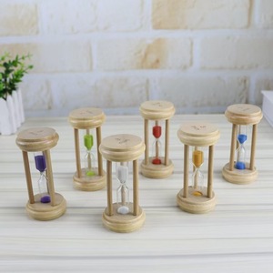 <span class=keywords><strong>Sablier</strong></span> décoratif Art Déco en bois naturel fait main, 1/2/3 minutes, ornement de bureau, maison, cuisine, cadeau d'entreprise - Product Image 1