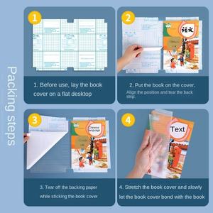 Fundas Protectoras Transparentes Esmeriladas Autoadhesivas para Libros, para Estudiantes de <span class=keywords><strong>Primaria</strong></span> y Secundaria, Primer Grado, Modelo ZNSP - Product Image 4