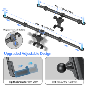 Usine alliage d'aluminium <span class=keywords><strong>voiture</strong></span> <span class=keywords><strong>support</strong></span> de <span class=keywords><strong>tablette</strong></span> sièges <span class=keywords><strong>arrière</strong></span> Double tige connexion appui-tête <span class=keywords><strong>support</strong></span> de montage pour iPad - Product Image 5