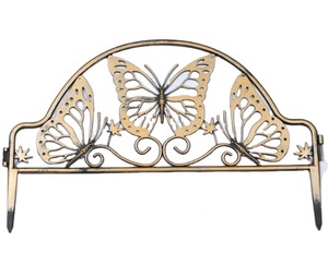 Weather Proof <b>Plastic</b> Vintage White Garden Edging Landscape Border Picket Fences for Decorative - Product Image 1