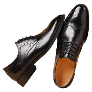 Zapatos de Vestir Formales de Cuero con Punta para Hombre, Estilo Británico Zapatos Oxford Extra Grandes Hechos a Mano para Hombre, Zapatos de Vestir - Product Image 6