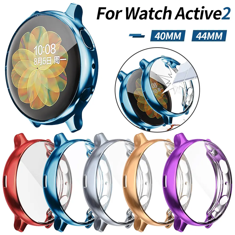 Hottest soft tpu watch case for samsung galaxy watch active 2 40mm 44mm full coverage case for galaxy active 2