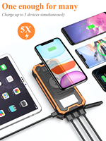 Nouvelles idées de produits 2026 Chargeur sans fil pour téléphone portable Portable 20000mAh Grande capacité Charge rapide Banque d'alimentation solaire 16000mAh