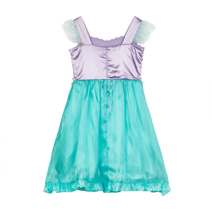 Vestido <span class=keywords><strong>de</strong></span> Princesa <span class=keywords><strong>Ariel</strong></span> <span class=keywords><strong>de</strong></span> Sirena para Niñas, Vestido Turquesa con Adornos <span class=keywords><strong>de</strong></span> Perlas y Estampado <span class=keywords><strong>de</strong></span> Estrellas, Color Personalizado para Navidad, Tema Submarino - Product Image 2