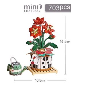 <span class=keywords><strong>LOZ</strong></span> flor edificio ladrillo DIY fresa planta Barbadoslily modelo juguete flor bloque construcción juguete presente ramo ornamento - Product Image 6