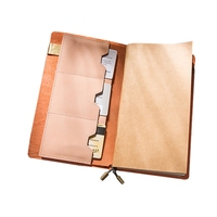 Carnet de notes en cuir fait main avec fermeture éclair, style antique, pour hommes et femmes