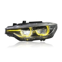 Pour Série 3 F30/F35, phares LED blancs jaunes 6000K style Ikon, clignotants séquentiels, plug-and-play, nouveaux 2013-2018, feux avant