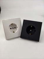 Interrupteur mural européen de luxe à finition mate effet peinture, 1/2/3 gangs, panneau d'interrupteur moderne, interrupteur mural EU pour la maison