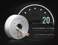 Motor de cardán GL60 KV25 CubeMars Rushless: Motor FOC de 24V con eje hueco de 20mm, impermeable IP45 para LiDAR y cardán de cámara profesional